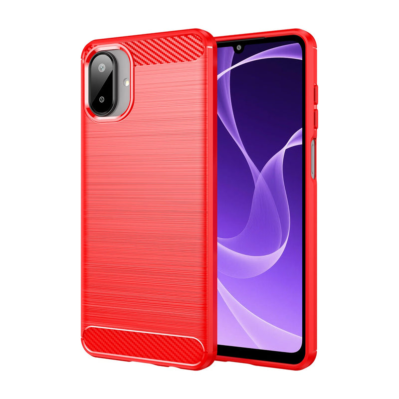 Samsung Galaxy A07 Carbon Fibre Brushed Case [Red]