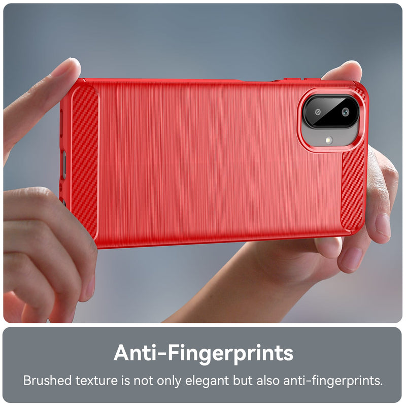 Samsung Galaxy A07 Carbon Fibre Brushed Case [Red]