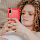 Samsung Galaxy A07 Carbon Fibre Brushed Case [Red]
