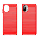 Samsung A07 Carbon Fibre TPU Case Slim Shockproof Cover Red