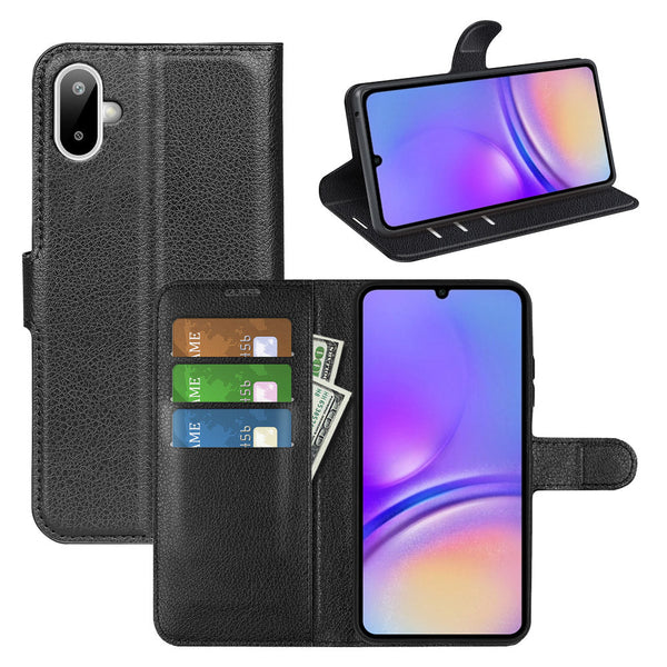 Samsung Galaxy A07 PU Wallet Case [Black]
