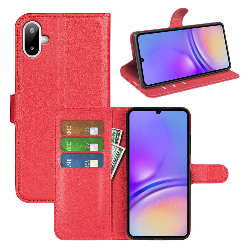 Samsung Galaxy A07 PU Wallet Case [Red]