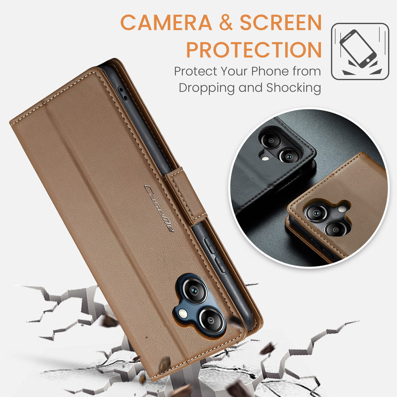 Samsung Galaxy A07 CaseMe Retro Wallet Case [Brown]