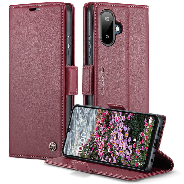 Samsung Galaxy A07 CaseMe Retro Wallet Case [Maroon]