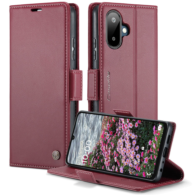 Samsung Galaxy A07 CaseMe Retro Wallet Case [Maroon]