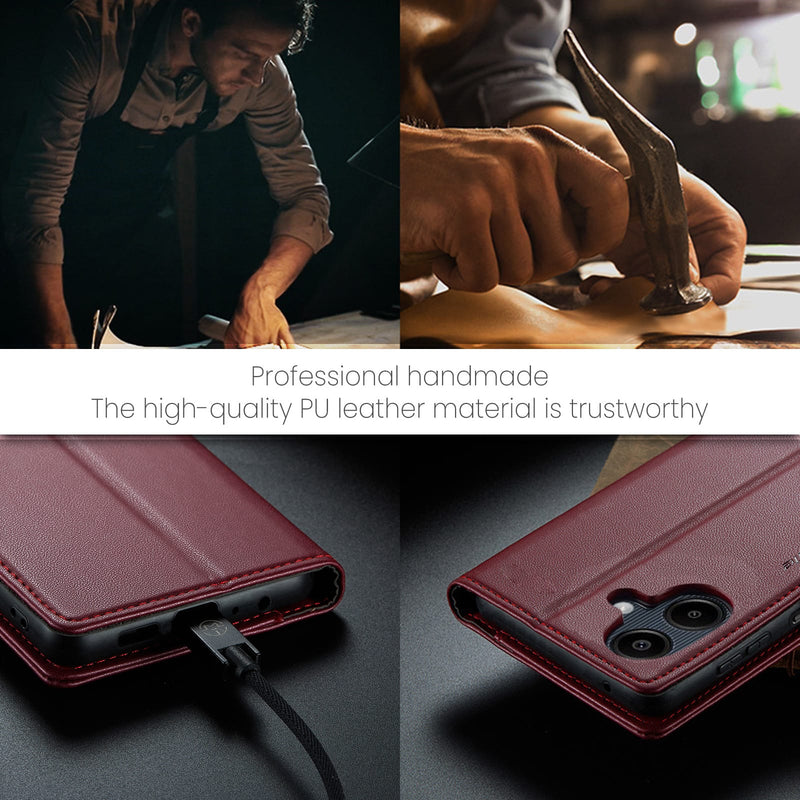 Samsung Galaxy A07 CaseMe Retro Wallet Case [Maroon]