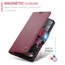 Samsung Galaxy A07 CaseMe Retro Wallet Case [Maroon]