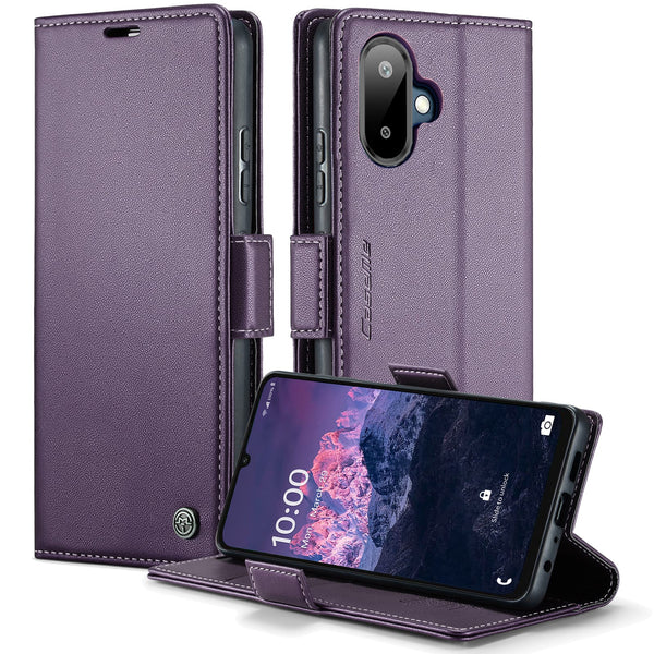 Samsung Galaxy A07 CaseMe Retro Wallet Case [Purple]