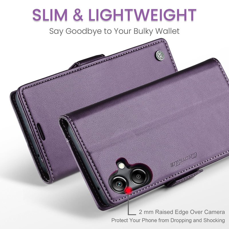Samsung Galaxy A07 CaseMe Retro Wallet Case [Purple]