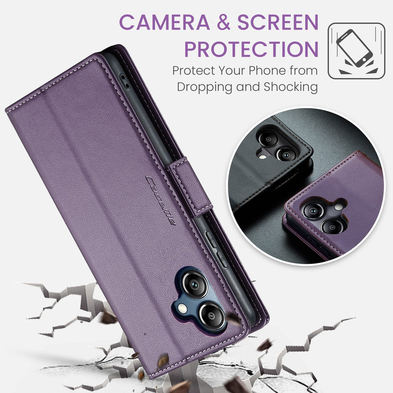 Samsung Galaxy A07 CaseMe Retro Wallet Case [Purple]