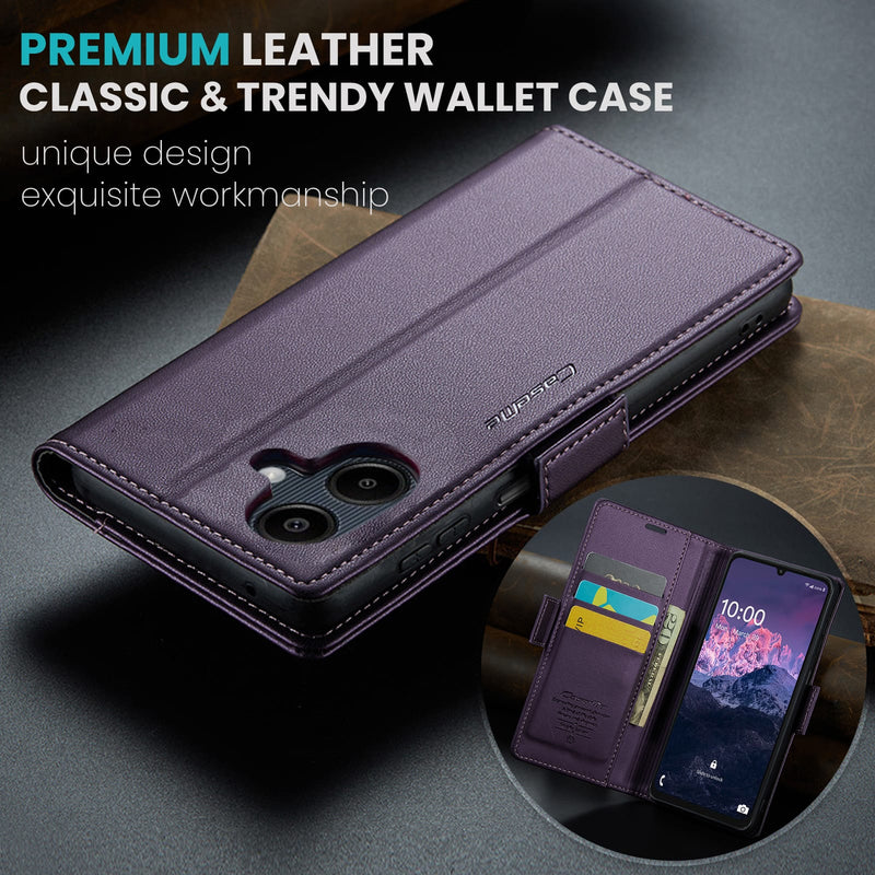 Samsung Galaxy A07 CaseMe Retro Wallet Case [Purple]