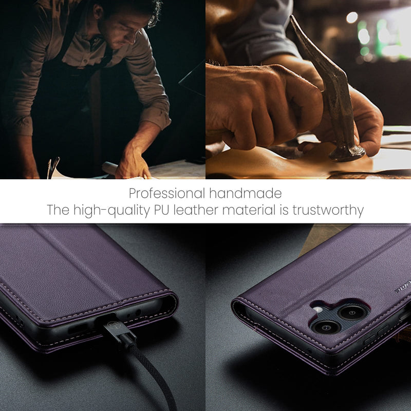 Samsung Galaxy A07 CaseMe Retro Wallet Case [Purple]