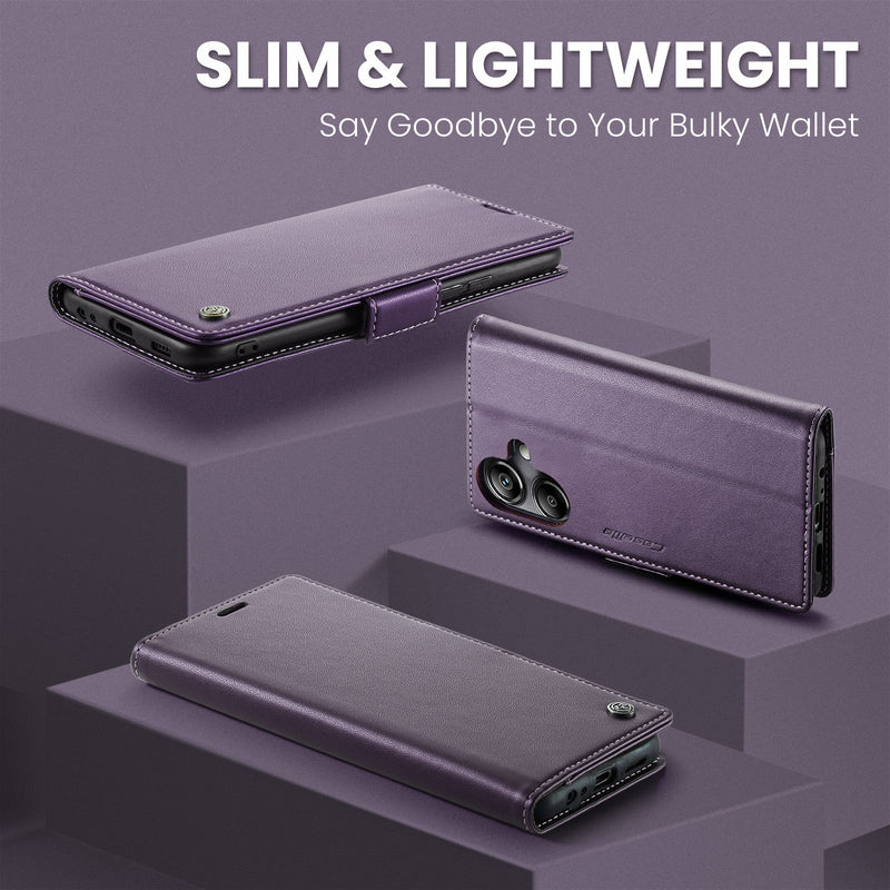 Samsung Galaxy A07 CaseMe Retro Wallet Case [Purple]