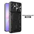 Samsung Galaxy A07 Ring Kickstand Case w/ Camera Cover [Black]