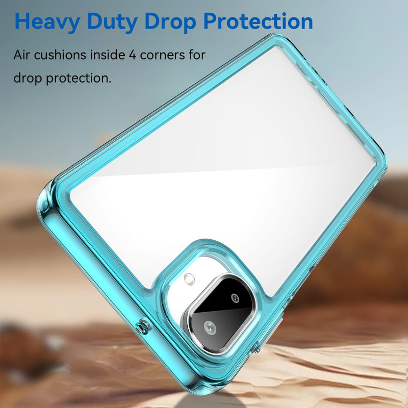 Samsung Galaxy A07 Soft TPU Bumper Case [Clear Blue]