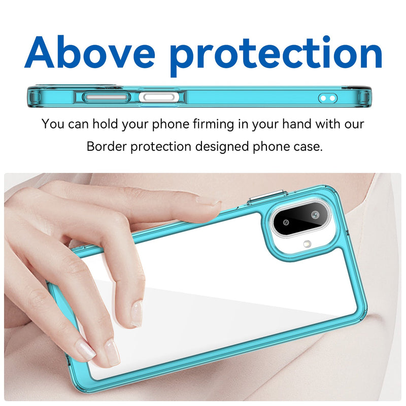 Samsung Galaxy A07 Soft TPU Bumper Case [Clear Blue]