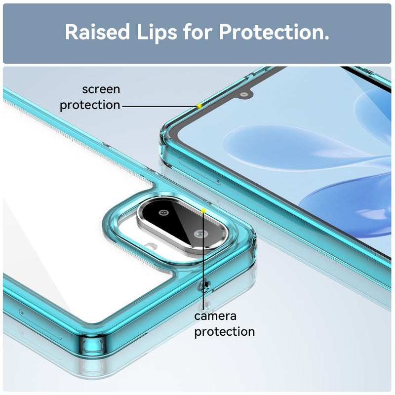 Samsung Galaxy A07 Soft TPU Bumper Case [Clear Blue]