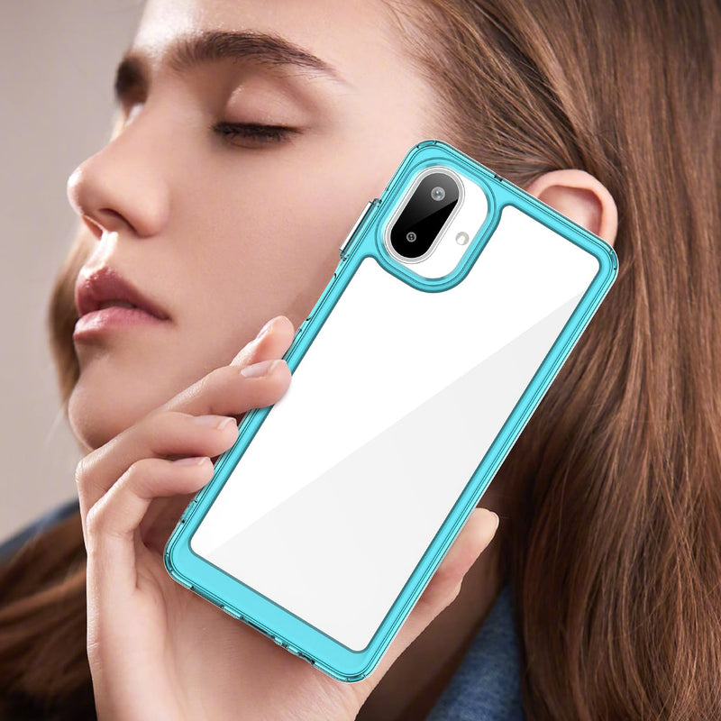 Samsung Galaxy A07 Soft TPU Bumper Case [Clear Blue]