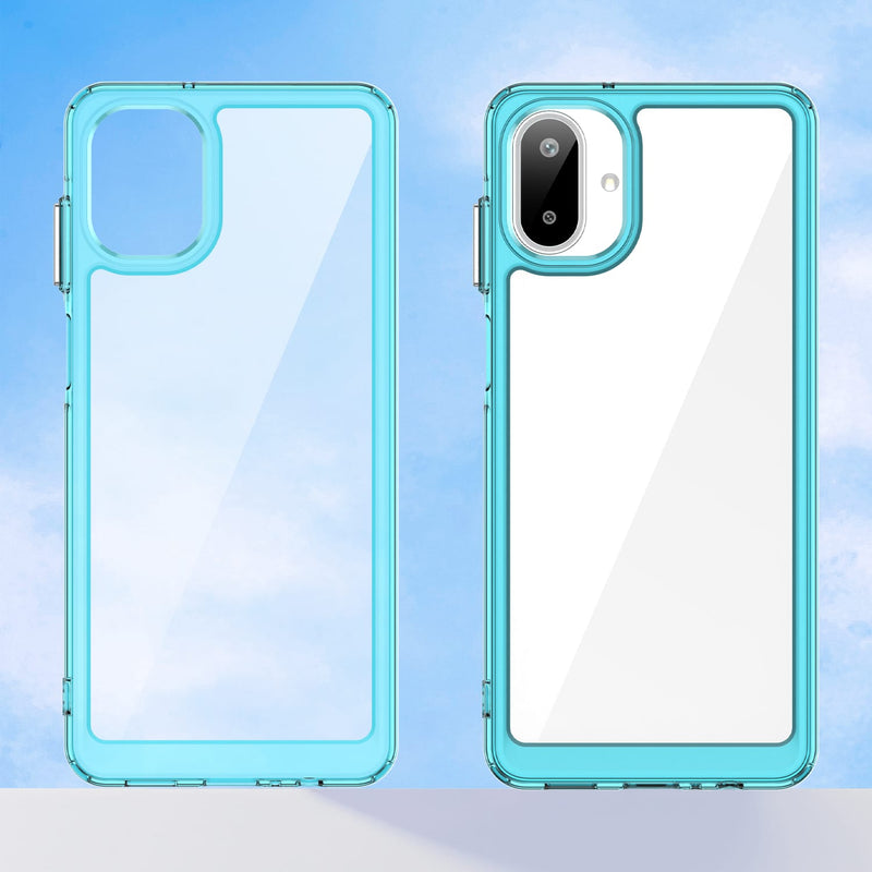 Samsung Galaxy A07 Soft TPU Bumper Case [Clear Blue]