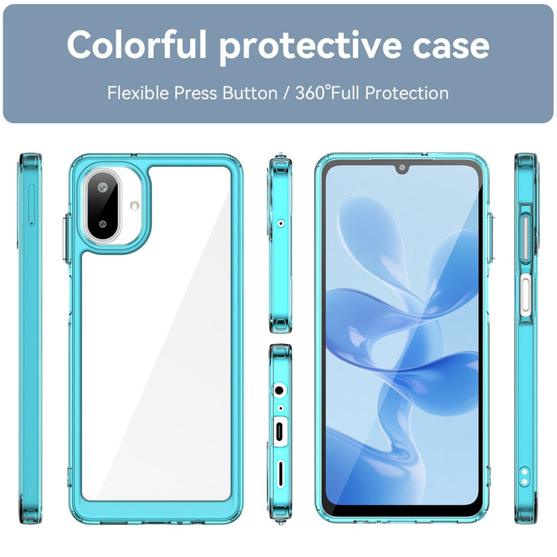 Samsung Galaxy A07 Soft TPU Bumper Case [Clear Blue]