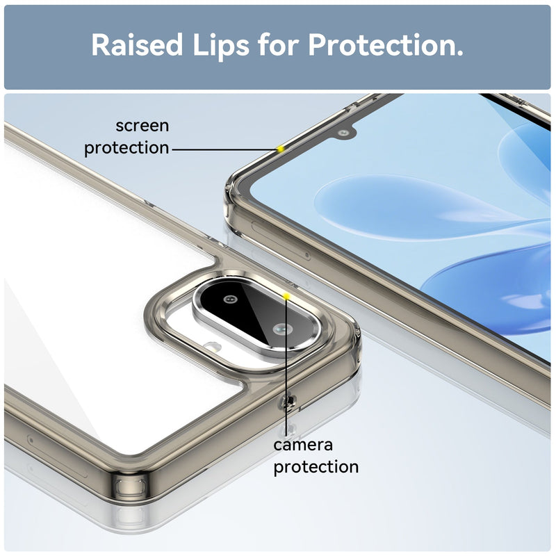 Samsung Galaxy A07 Soft TPU Bumper Case [Clear Grey]