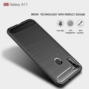 Samsung A11 Carbon Fibre TPU Case Slim Shockproof Cover