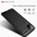 Samsung A12 Carbon Fibre TPU Case Slim Shockproof Cover