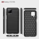 Samsung A12 Carbon Fibre TPU Case Slim Shockproof Cover