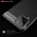 Samsung A12 Carbon Fibre TPU Case Slim Shockproof Cover
