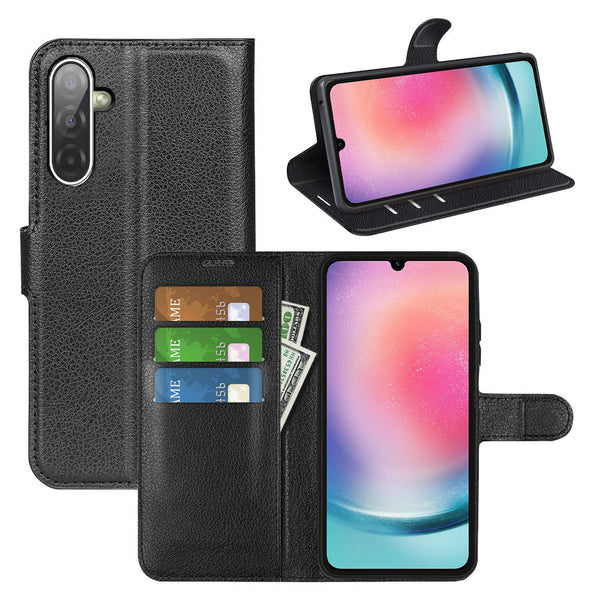Samsung Galaxy A17 5G PU Wallet Case [Black]