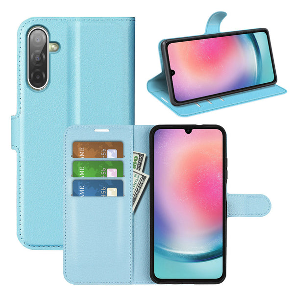 Samsung Galaxy A17 5G PU Wallet Case [LightBlue]