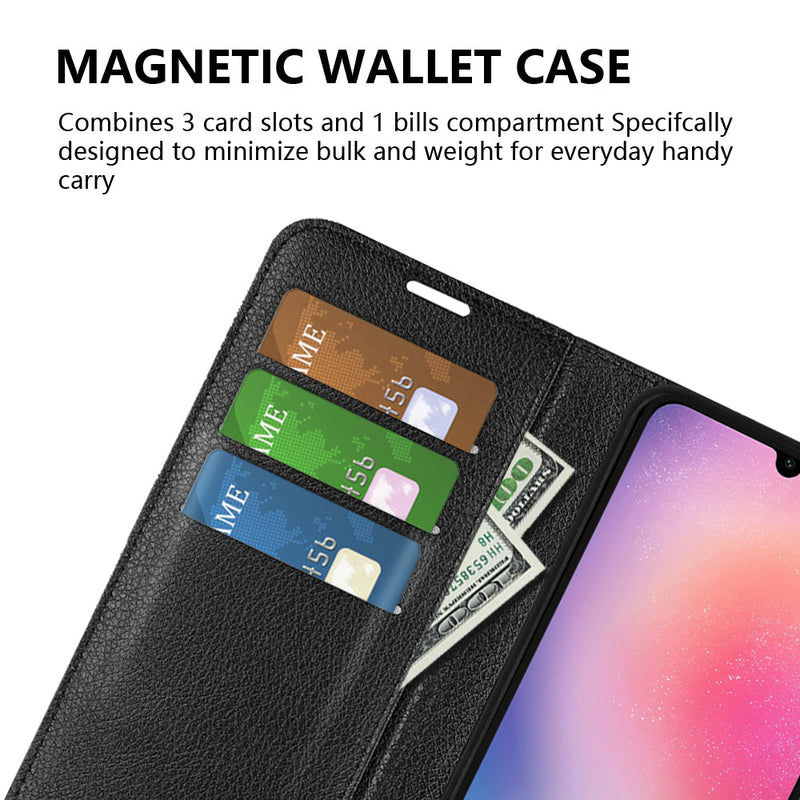Samsung Galaxy A17 5G PU Wallet Case [Black]