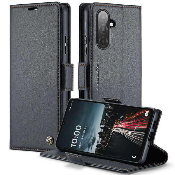 Samsung Galaxy A17 5G CaseMe Retro Wallet Case [Black]