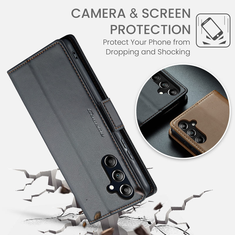 Samsung Galaxy A17 5G CaseMe Retro Wallet Case [Black]