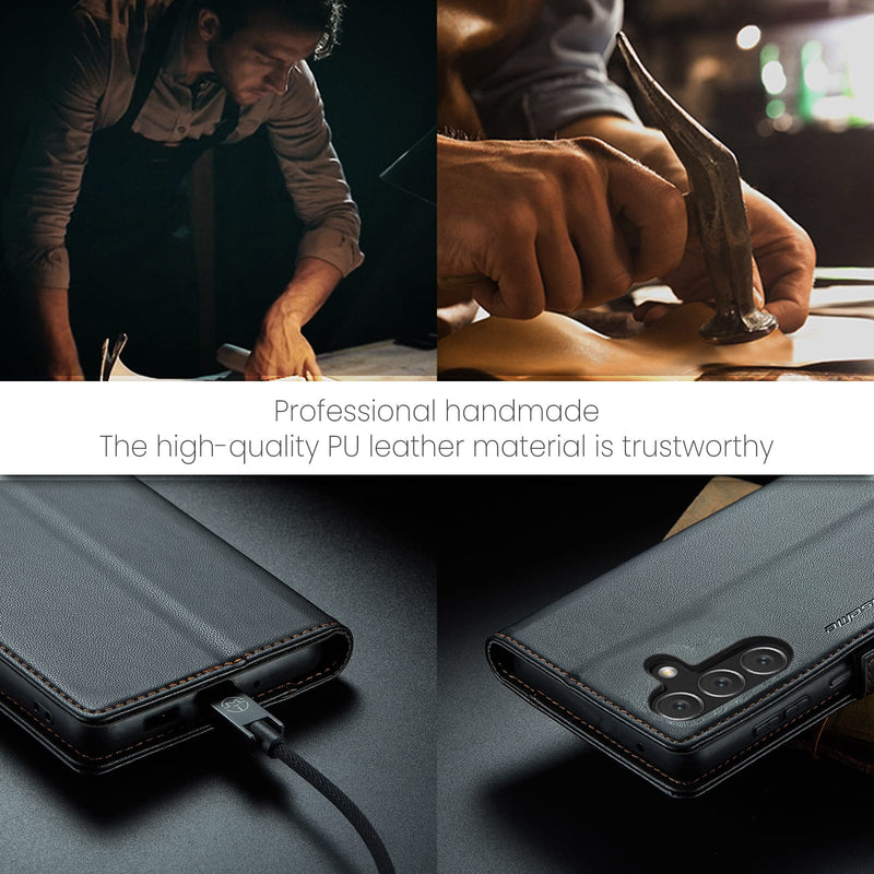 Samsung Galaxy A17 5G CaseMe Retro Wallet Case [Black]