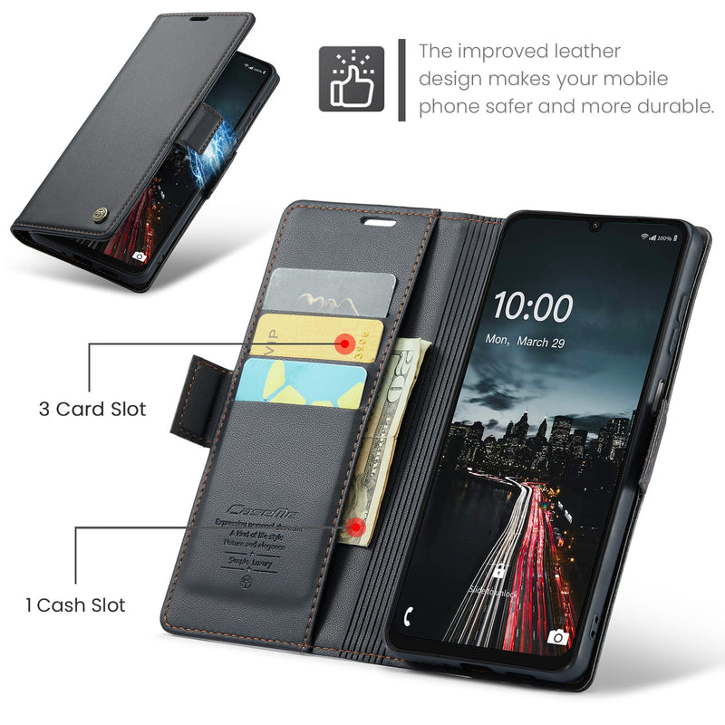 Samsung Galaxy A17 5G CaseMe Retro Wallet Case [Black]