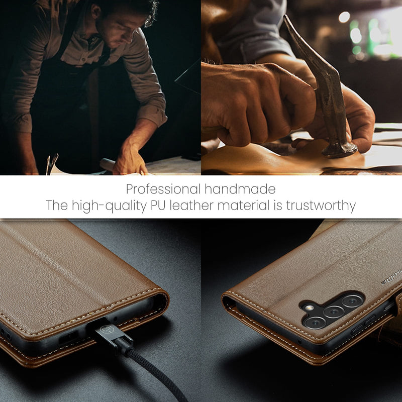 Samsung Galaxy A17 5G CaseMe Retro Wallet Case [Brown]