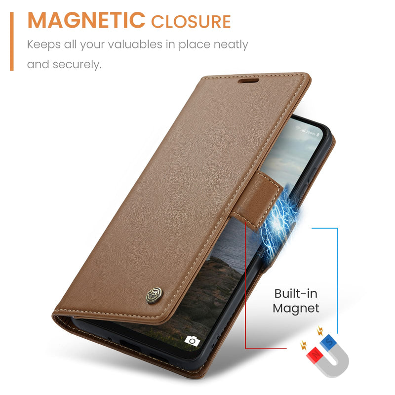 Samsung Galaxy A17 5G CaseMe Retro Wallet Case [Brown]