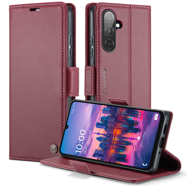 Samsung Galaxy A17 5G CaseMe Retro Wallet Case [Maroon]