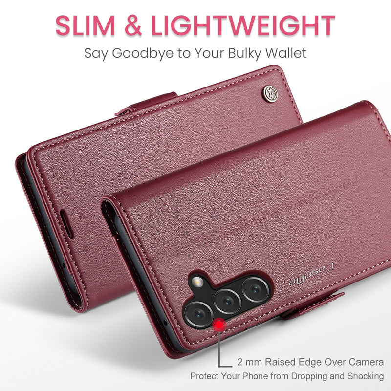 Samsung Galaxy A17 5G CaseMe Retro Wallet Case [Maroon]