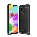 Samsung A21s Carbon Fibre TPU Case Slim Shockproof Cover