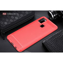 Samsung A21s Carbon Fibre TPU Case Slim Shockproof Cover