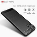 Samsung A22-4G Carbon Fibre TPU Case Slim Shockproof Cover
