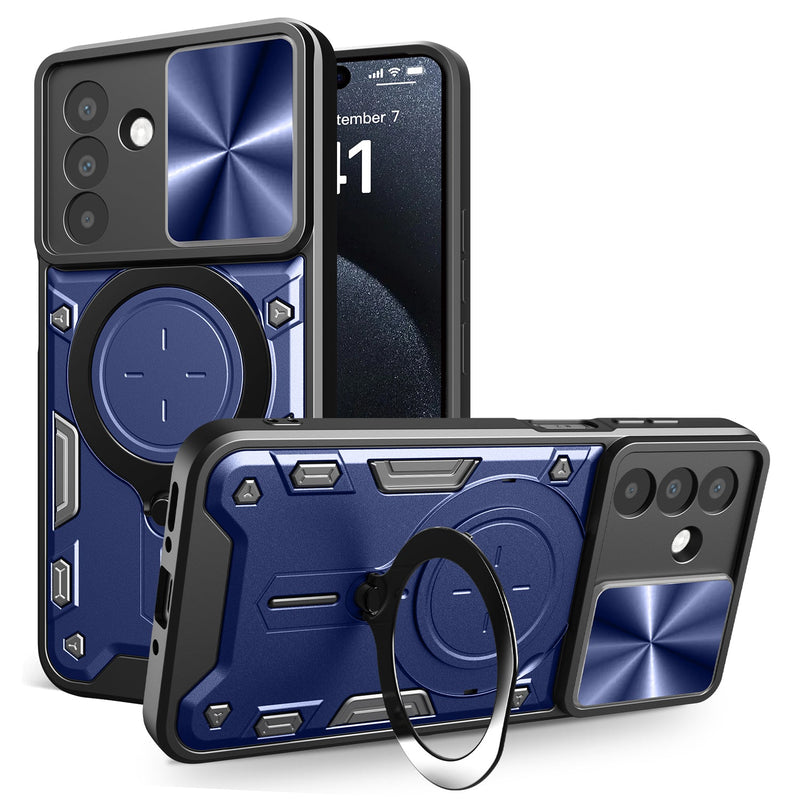 Samsung A26 5G Ring Kickstand Case w/ Camera Cover [Navy]