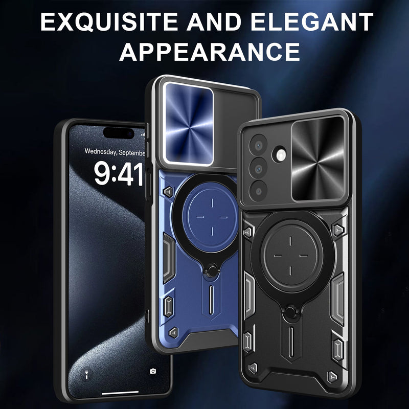 Samsung A26 5G Ring Kickstand Case w/ Camera Cover [Navy]