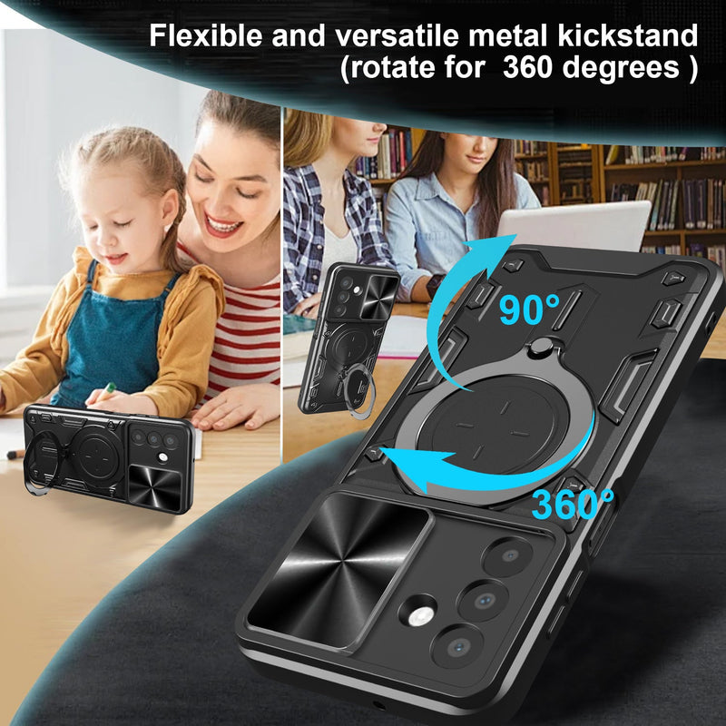 Samsung A26 5G Ring Kickstand Case w/ Camera Cover [Navy]