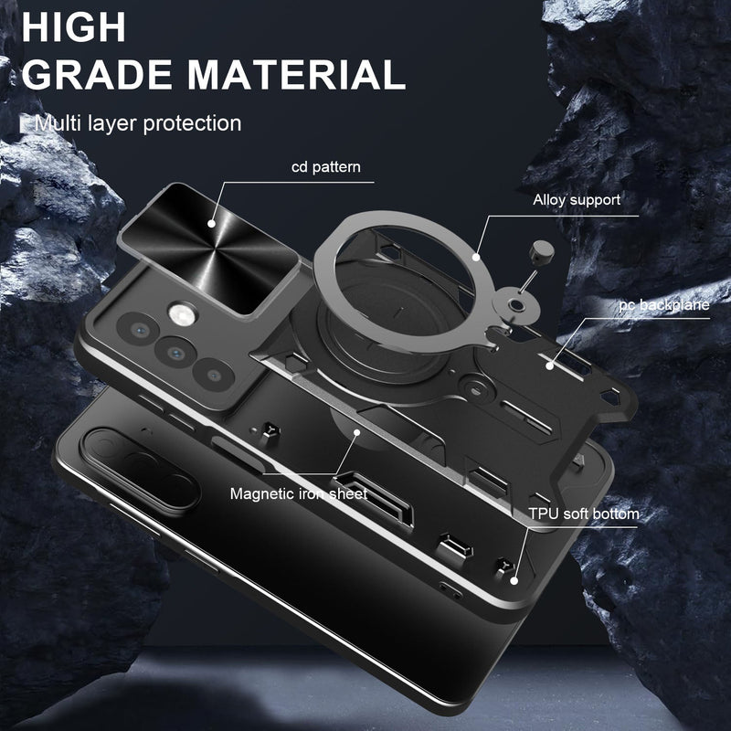 Samsung A26 5G Ring Kickstand Case w/ Camera Cover [Navy]