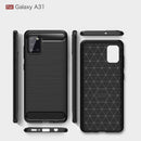 Samsung A31 Carbon Fibre TPU Case Slim Shockproof Cover