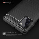 Samsung A31 Carbon Fibre TPU Case Slim Shockproof Cover