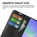 Wallet Case for Samsung Galaxy A37 5G – PU Leather Flip Cover with Card Holder & Stand [Green]